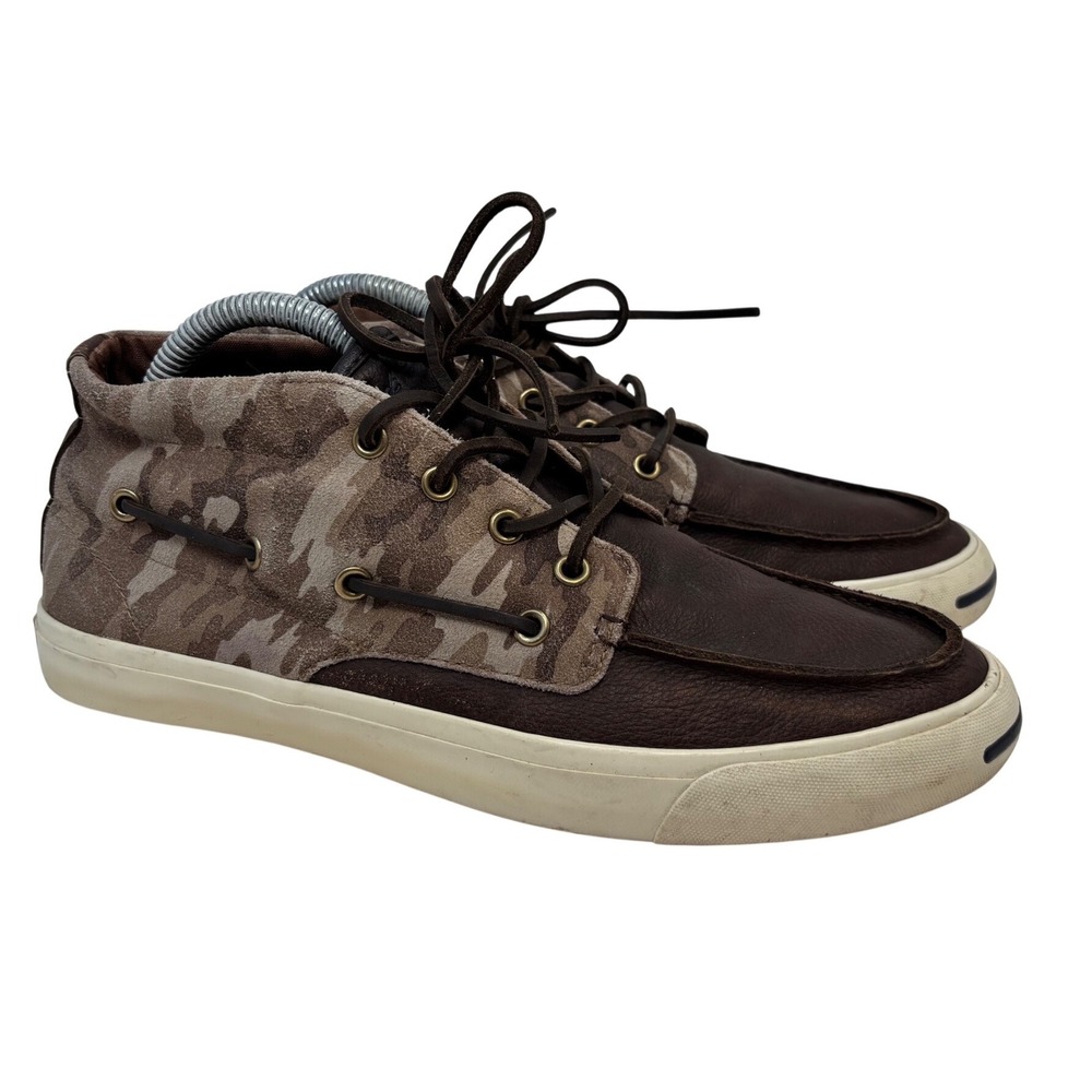 RARE Converse Jack Purcell Boat Mid Camo Leather Sample Men's Size 9 Chukka